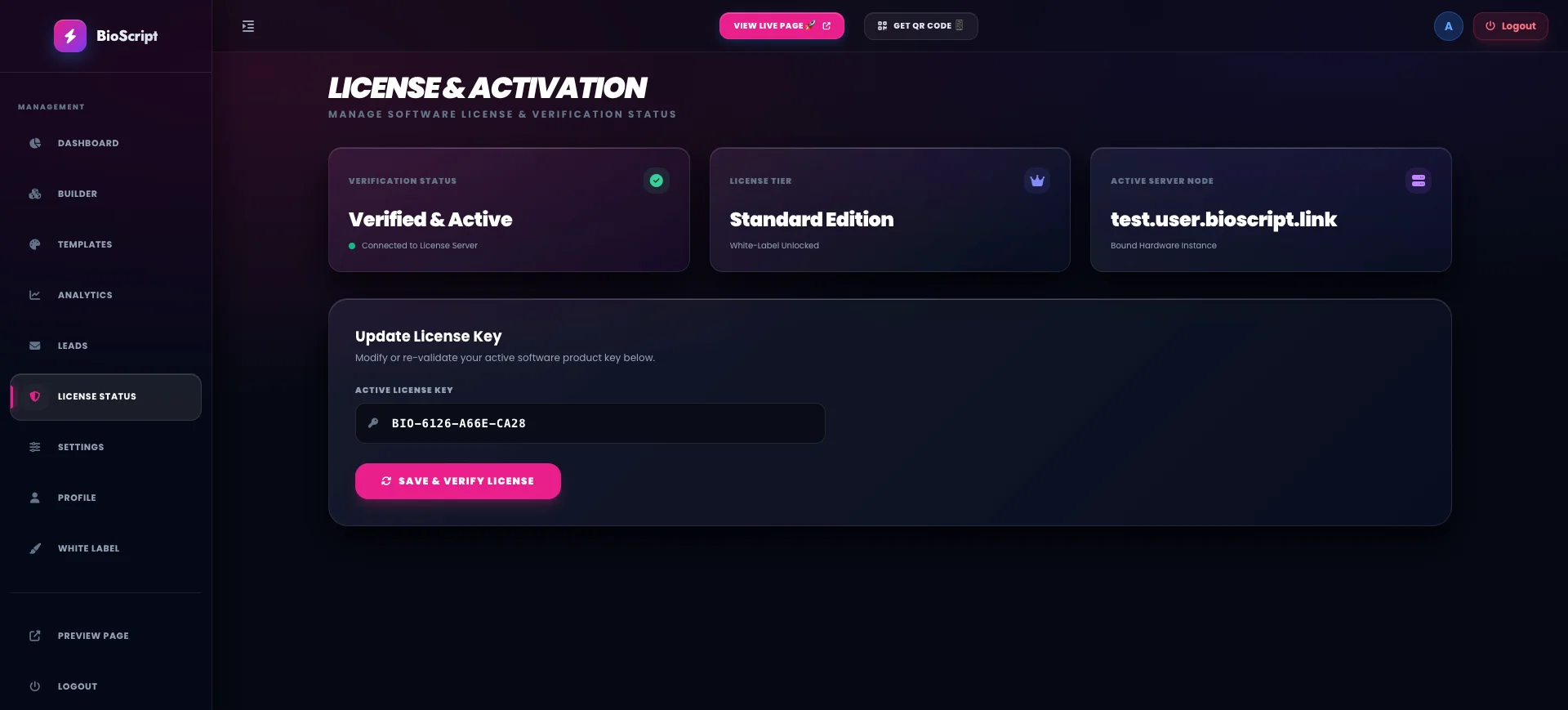 License Node Activation